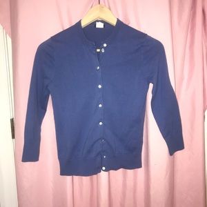 J. Crew blue bottom down sweater